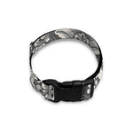 Grey Damask Pattern Print Dog Collar