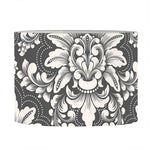 Grey Damask Pattern Print Drum Lamp Shade