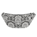 Grey Damask Pattern Print Fanny Pack