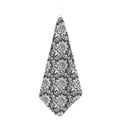 Grey Damask Pattern Print Hand Towel