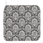 Grey Damask Pattern Print Hand Towel
