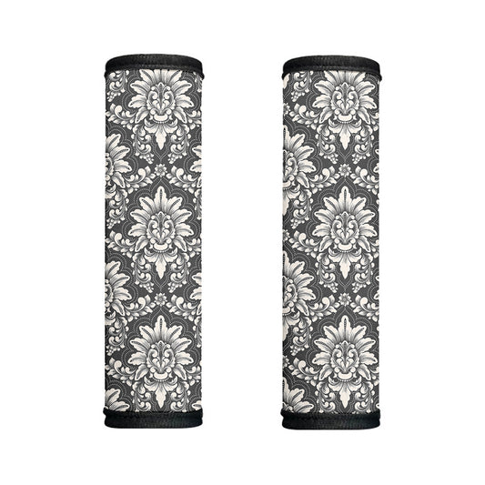 Grey Damask Pattern Print Handle Covers