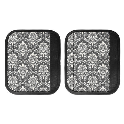 Grey Damask Pattern Print Handle Covers