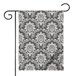 Grey Damask Pattern Print House Flag