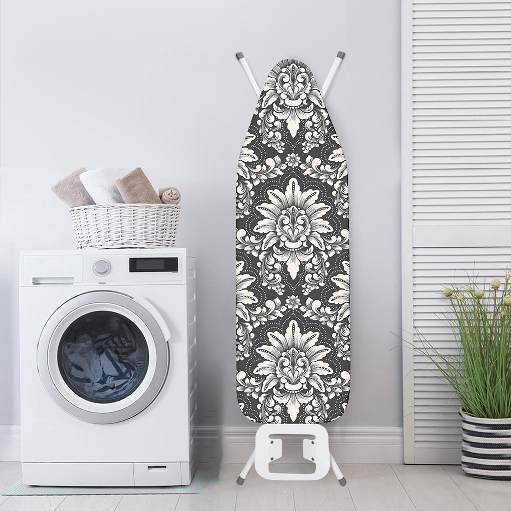 Grey Damask Pattern Print Ironing Board Cover