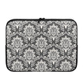 Grey Damask Pattern Print Laptop Sleeve