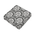Grey Damask Pattern Print Outdoor Seat Cushion Cover