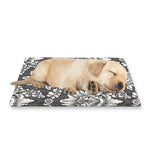 Grey Damask Pattern Print Pet Cooling Mat Cover