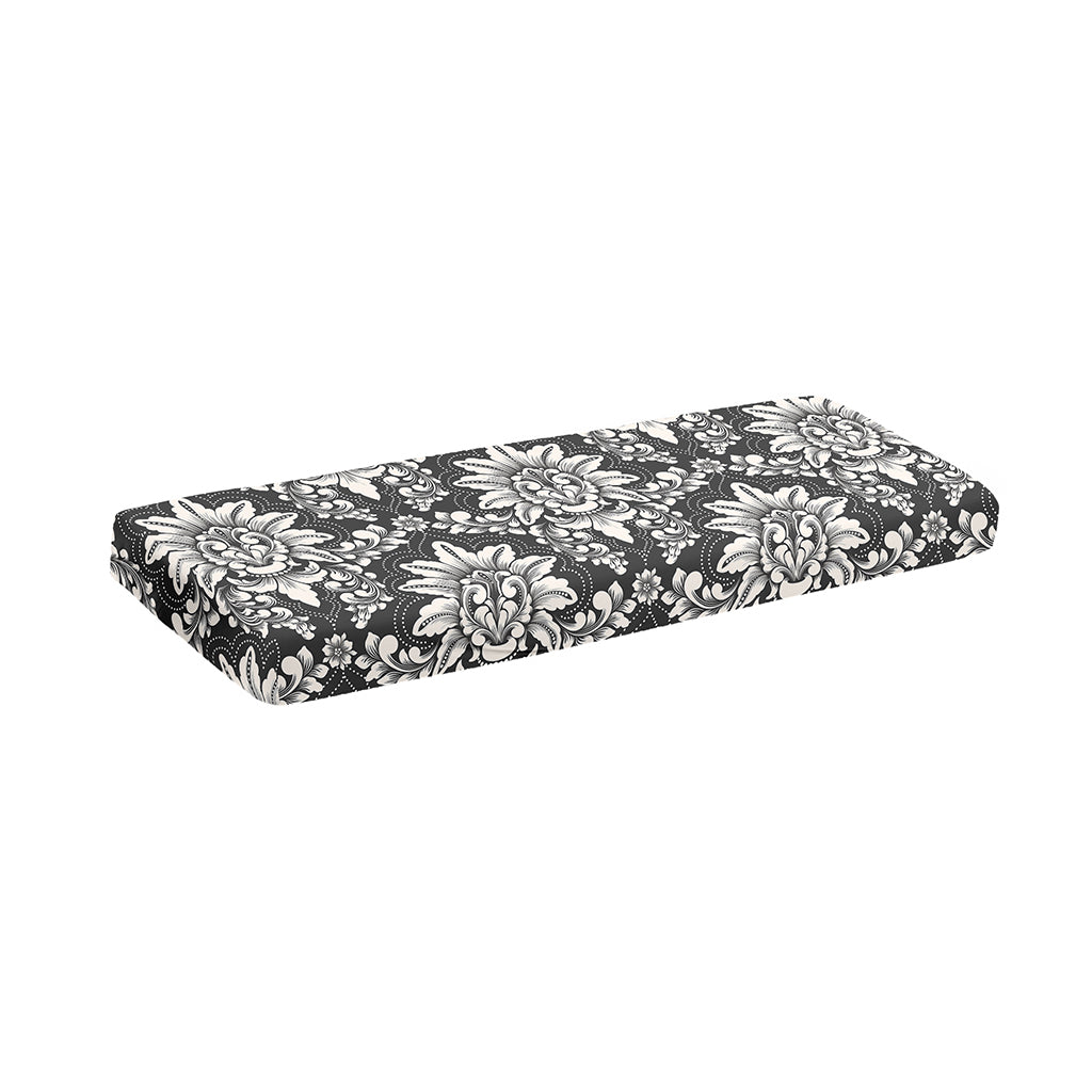 Grey Damask Pattern Print Piano Keyboard Cover