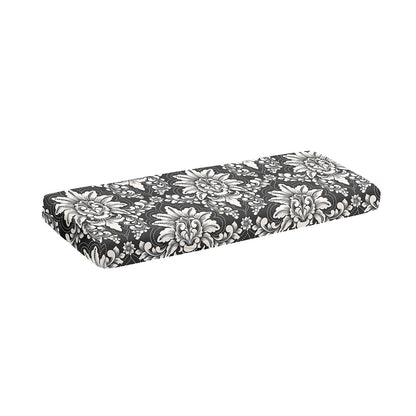 Grey Damask Pattern Print Piano Keyboard Cover
