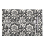 Grey Damask Pattern Print Placemat