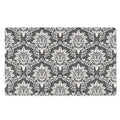 Grey Damask Pattern Print Polyester Doormat