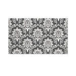 Grey Damask Pattern Print Polyester Flag