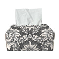Grey Damask Pattern Print Rectangle Tissue Box Cover