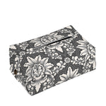 Grey Damask Pattern Print Rectangle Tissue Box Cover