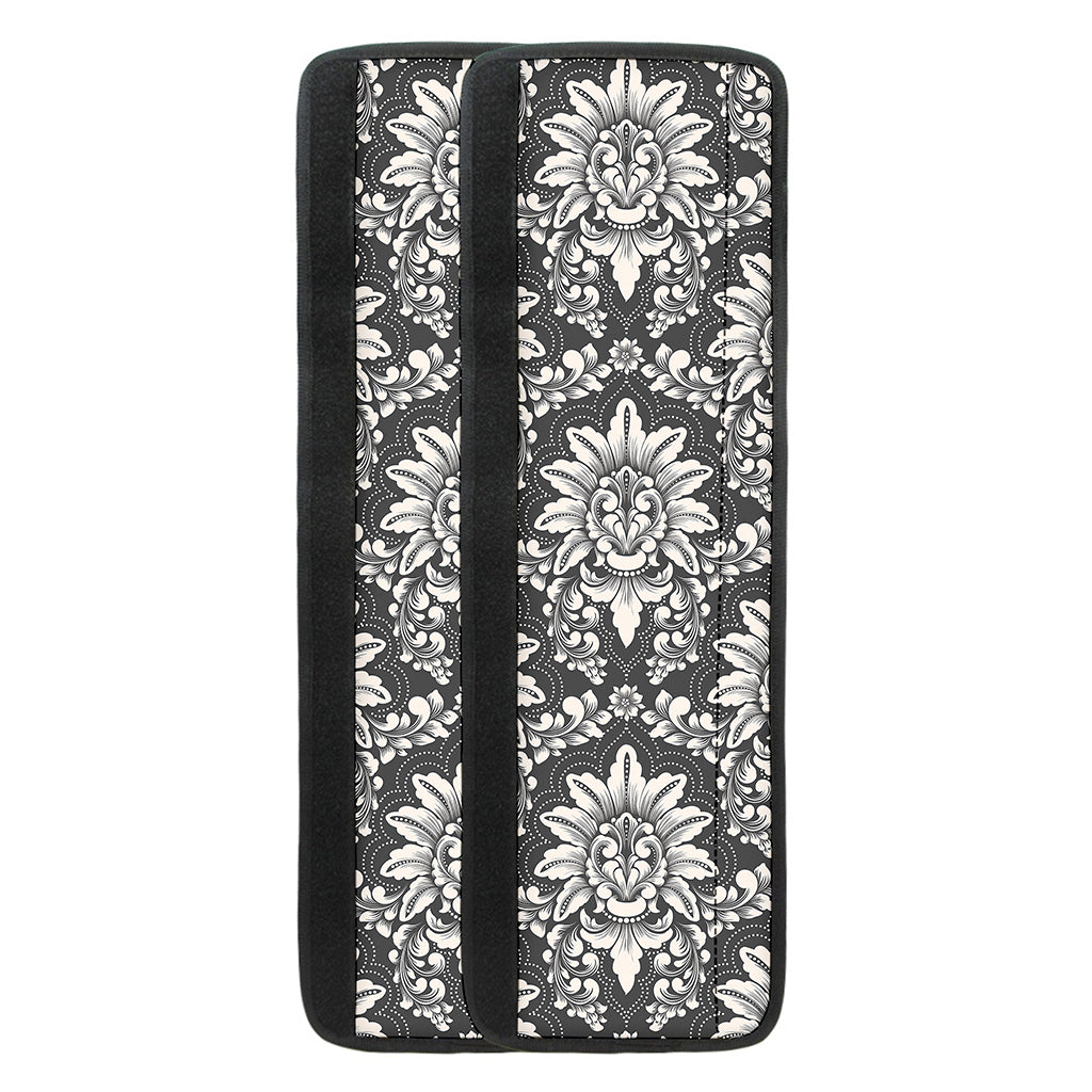 Grey Damask Pattern Print Refrigerator Handle Covers