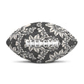 Grey Damask Pattern Print Rugby Ball
