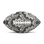 Grey Damask Pattern Print Rugby Ball
