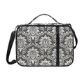 Grey Damask Pattern Print Shoulder Strap Bible Bag