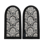 Grey Damask Pattern Print Skillet Handle Cover