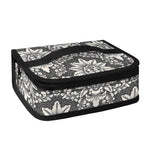 Grey Damask Pattern Print Small Lunch Bag