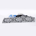 Grey Damask Pattern Print Sports Towel