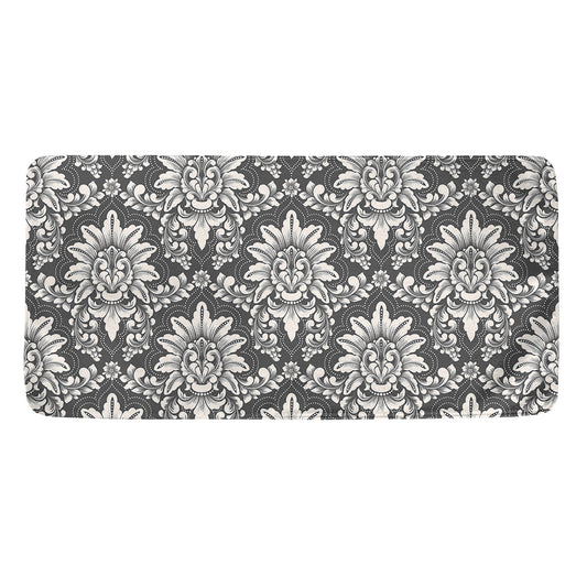 Grey Damask Pattern Print Towel