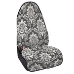 Grey Damask Pattern Print Waterproof Car Seat Cover