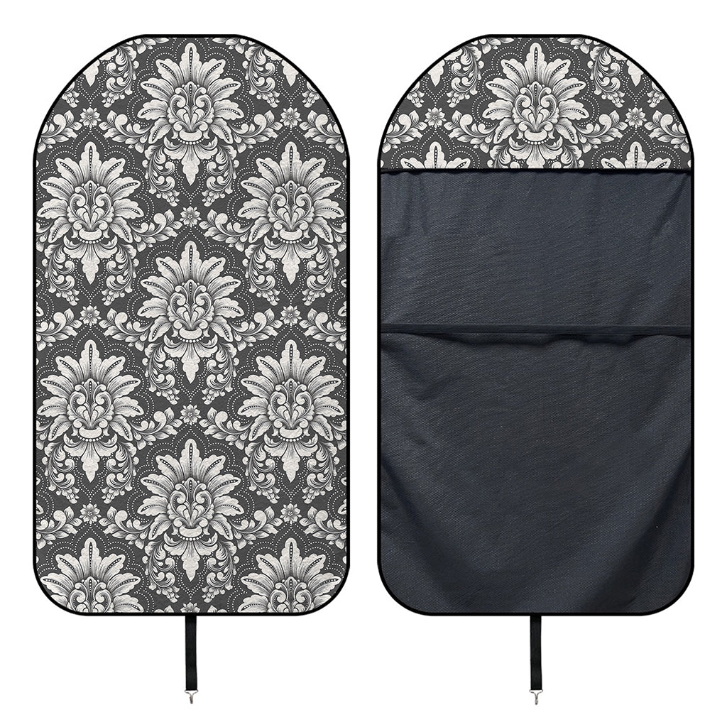 Grey Damask Pattern Print Waterproof Car Seat Cover