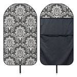 Grey Damask Pattern Print Waterproof Car Seat Cover