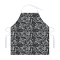 Grey Digital Camo Pattern Print Adjustable Apron