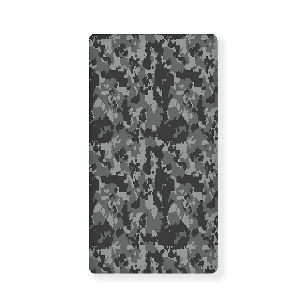 Grey Digital Camo Pattern Print Baby Crib Sheet