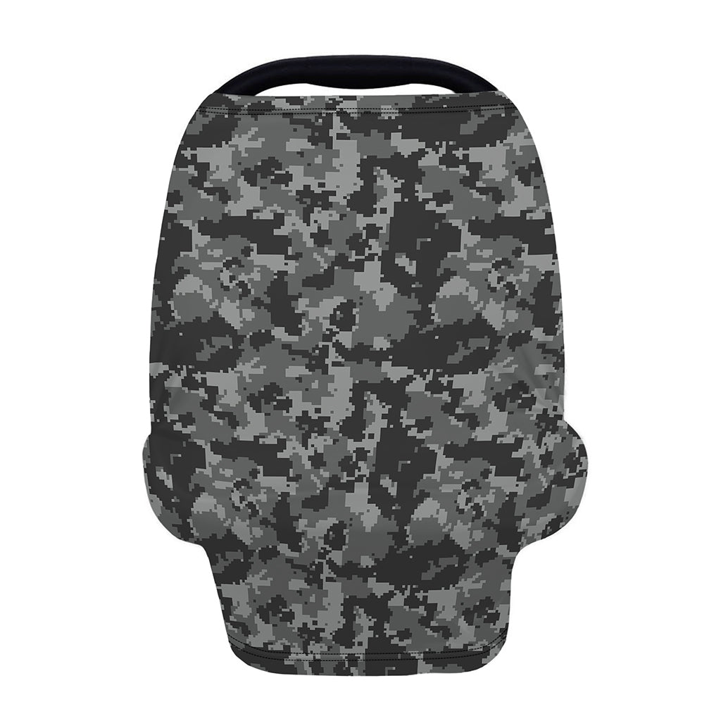 Grey Digital Camo Pattern Print Baby Seat Cover