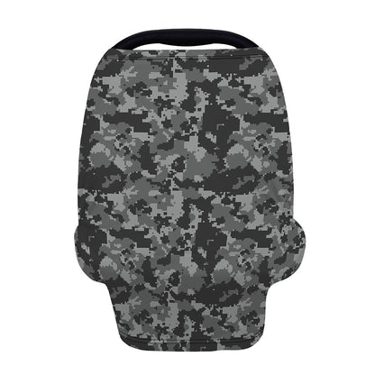 Grey Digital Camo Pattern Print Baby Seat Cover