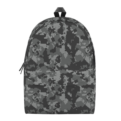 Grey Digital Camo Pattern Print Backpack