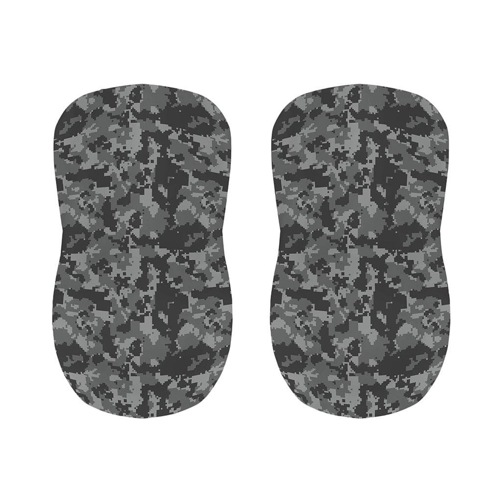 Grey Digital Camo Pattern Print Bar Stool Covers