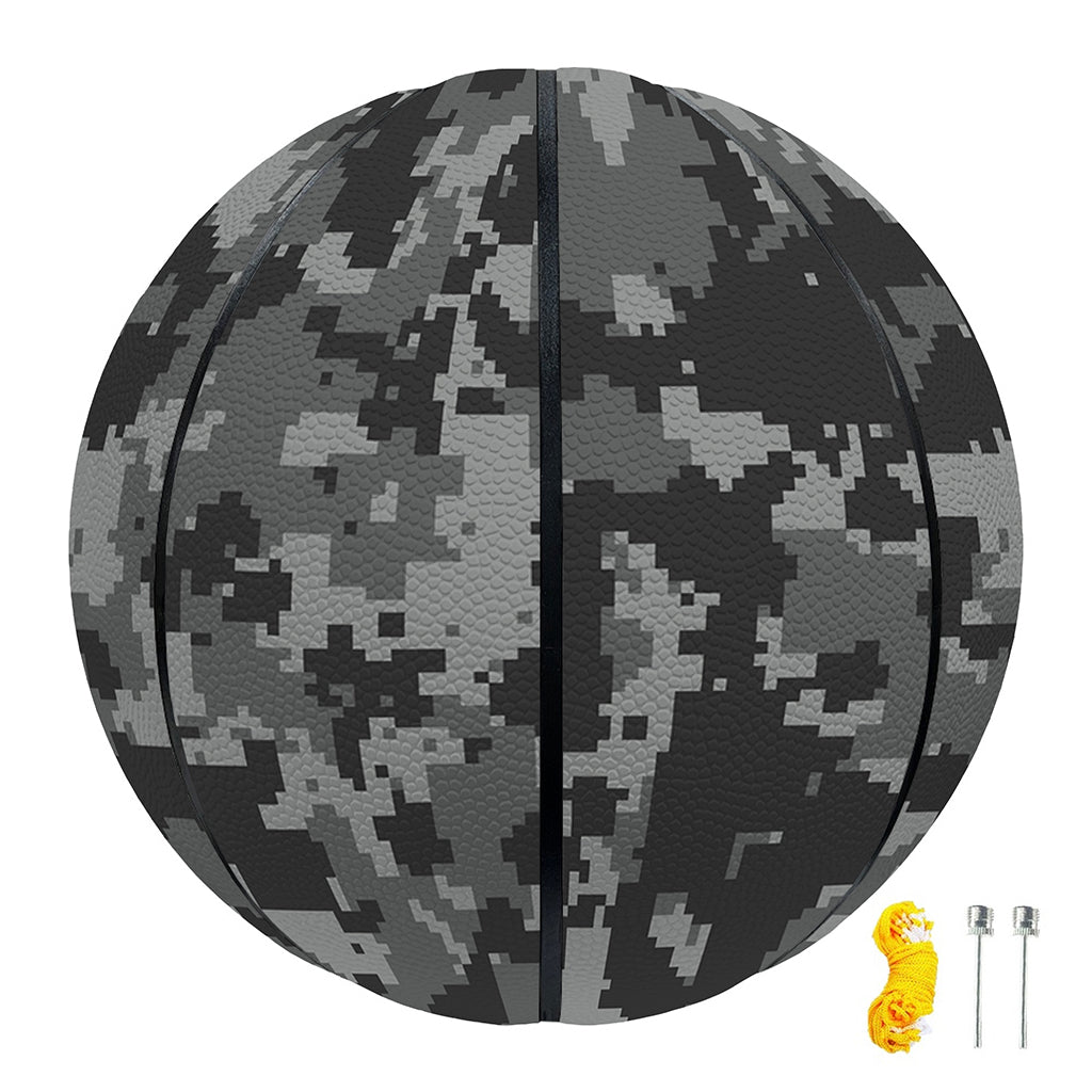 Grey Digital Camo Pattern Print Basketball