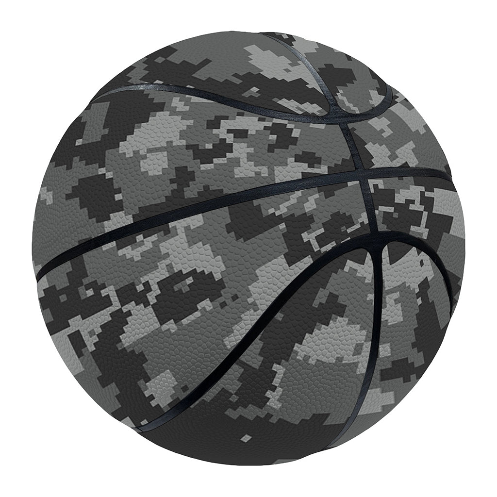 Grey Digital Camo Pattern Print Basketball