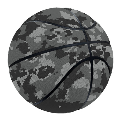 Grey Digital Camo Pattern Print Basketball