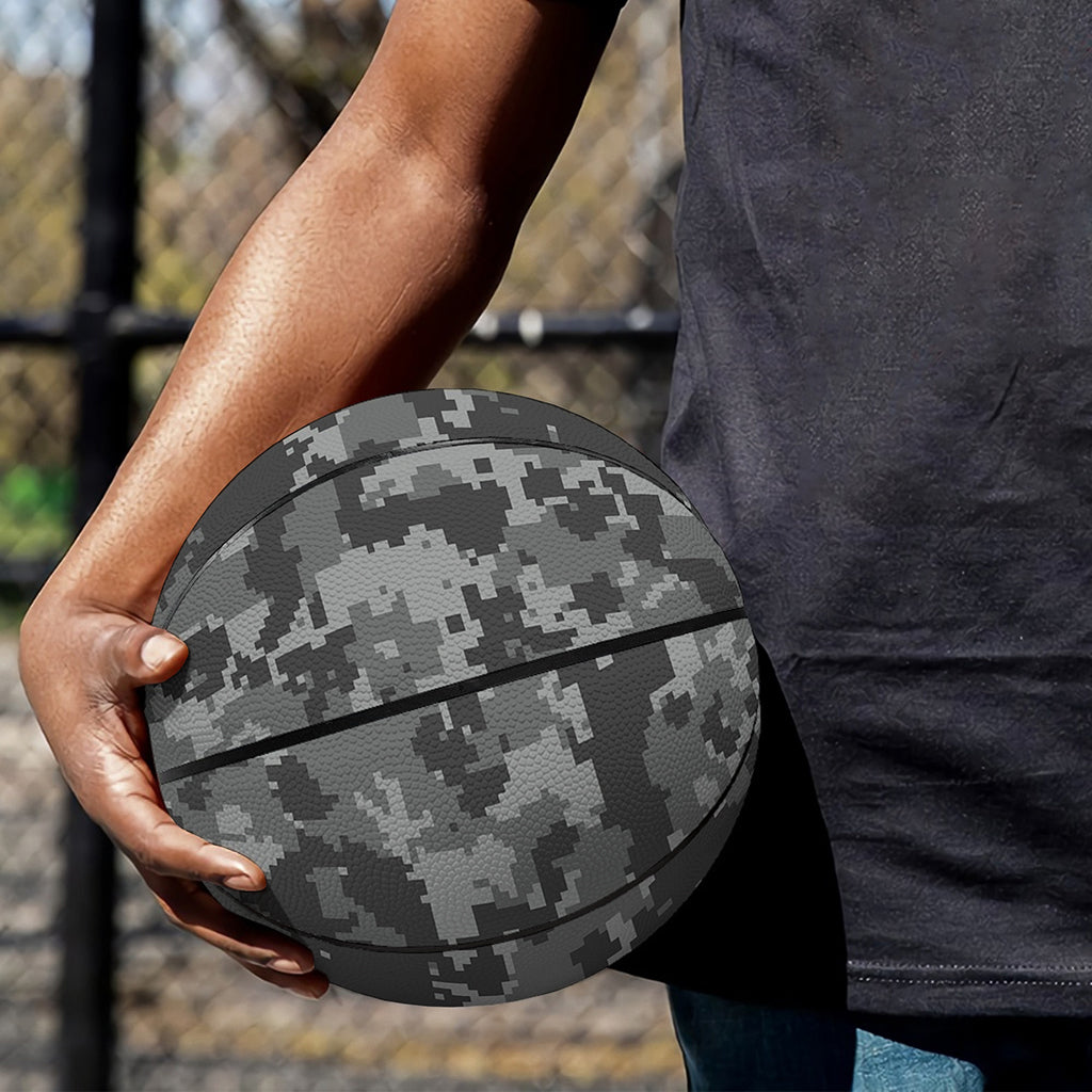 Grey Digital Camo Pattern Print Basketball