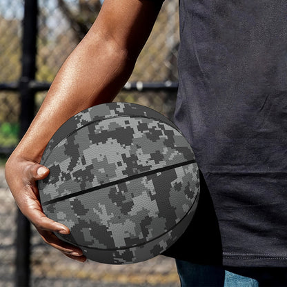 Grey Digital Camo Pattern Print Basketball
