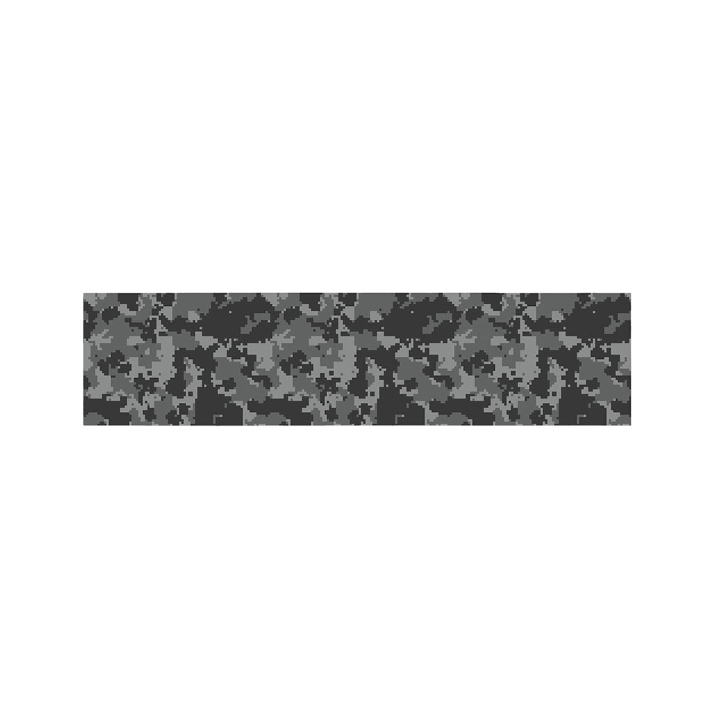 Grey Digital Camo Pattern Print Bed Runner