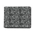 Grey Digital Camo Pattern Print Bifold Wallet