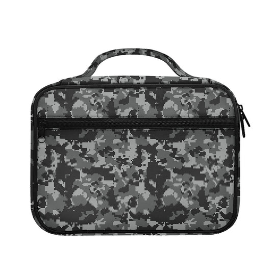 Grey Digital Camo Pattern Print Briefcase Bible Bag