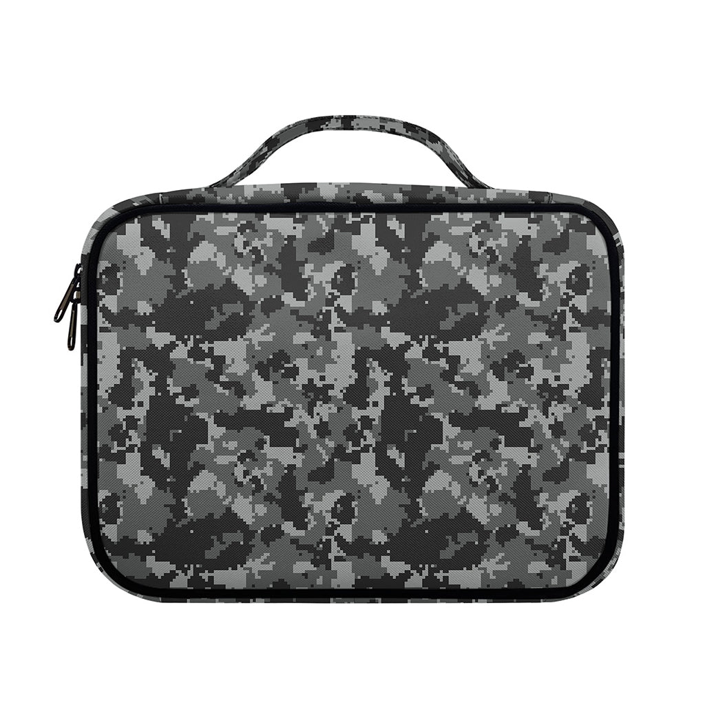 Grey Digital Camo Pattern Print Briefcase Bible Bag