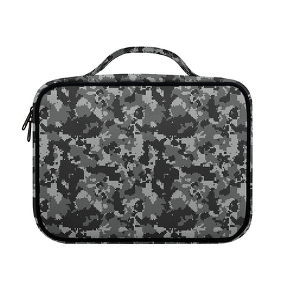 Grey Digital Camo Pattern Print Briefcase Bible Bag