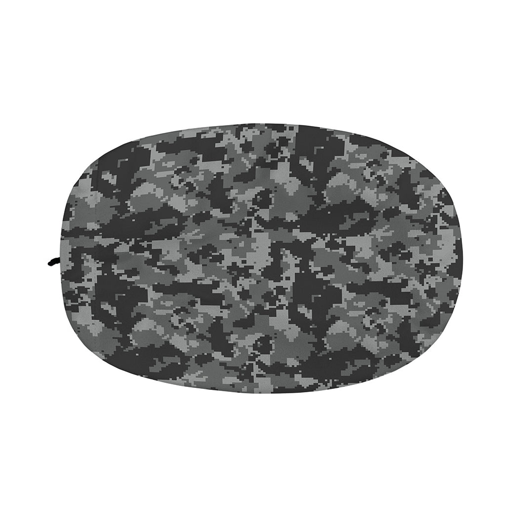 Grey Digital Camo Pattern Print Car Side Mirror Covers