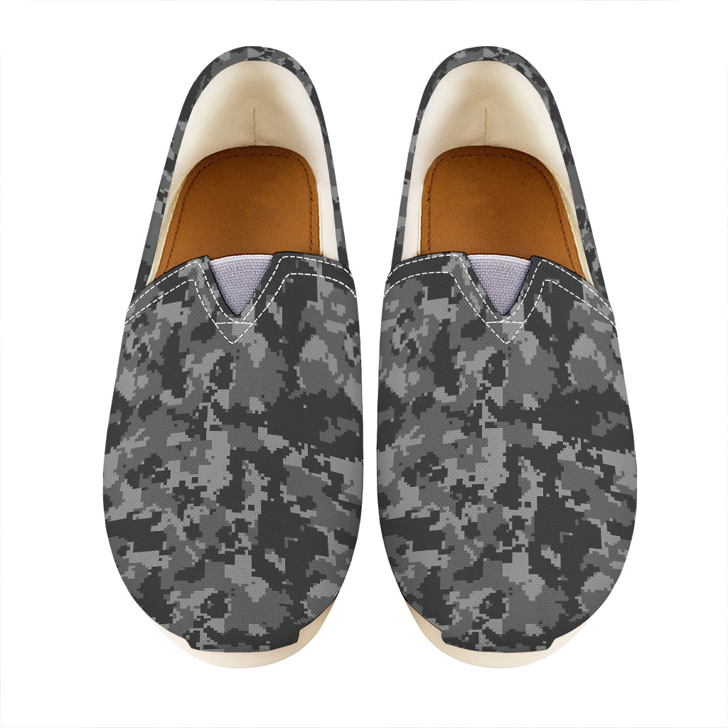 Grey Digital Camo Pattern Print Casual Shoes