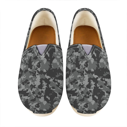 Grey Digital Camo Pattern Print Casual Shoes