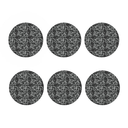 Grey Digital Camo Pattern Print Coaster Set